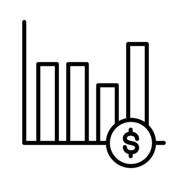 Bar Chart Vector Icon Design