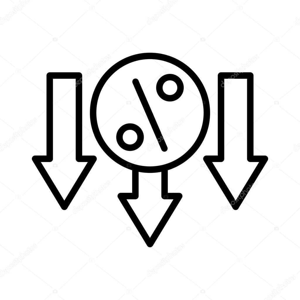 Decrease Vector Icon Design