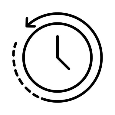 Back In Time Vector Icon Design