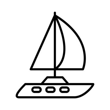 Yacht Vector Icon Design