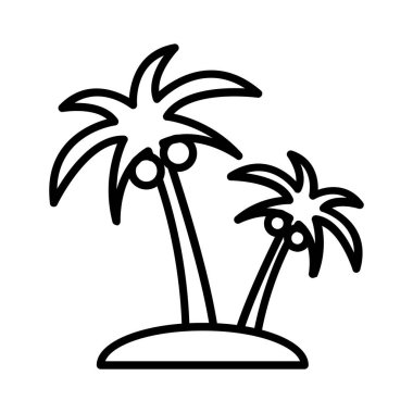 Coconut Tree Vector Icon Design