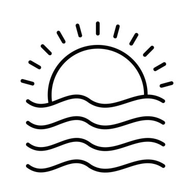 Sunset Vector Icon Design
