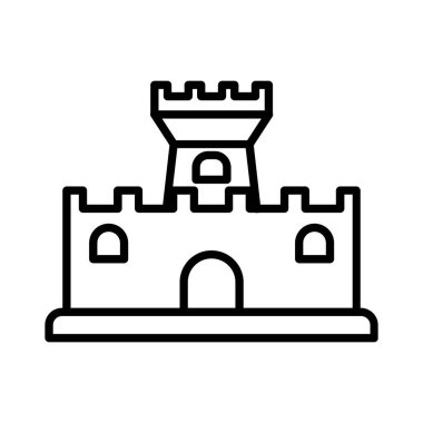 Sand Castle Vector Icon Design