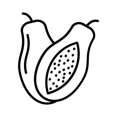 Papaya Vector Icon Design