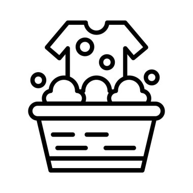 Washing Clothes  Vector Icon Design