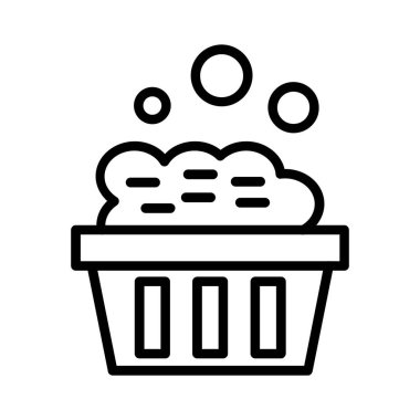 Washing Basket Vector Icon Design