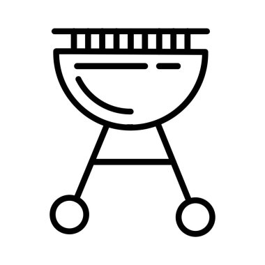 BBQ Grill Vector Icon Design