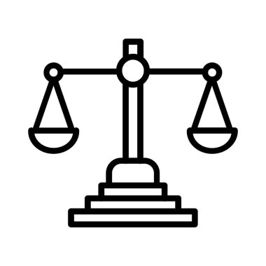 Justice Scale Vector Icon Design