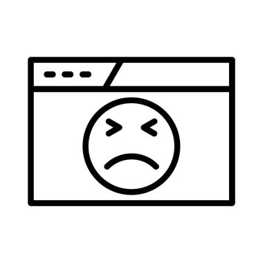 Angry Face Vector Icon Design