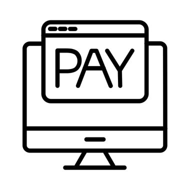 On Line Payment Vector Icon Design