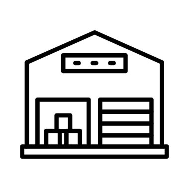 Warehouse Vector Icon Design