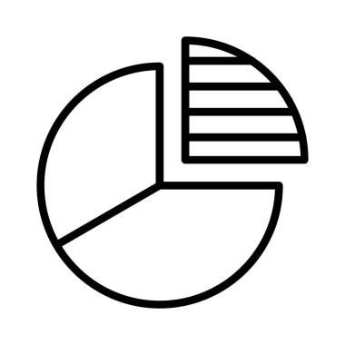 Pie Chart Vector Icon Design