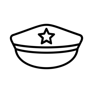 Police Hat Vector Icon Design