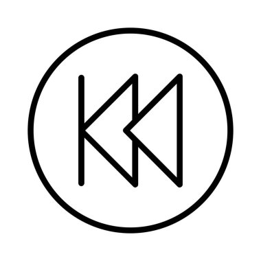 Fast Backward Vector Icon Design