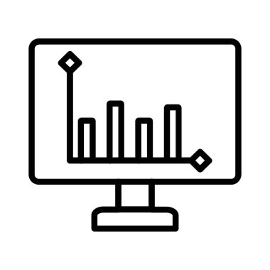 Bar Graph Vector Icon Design