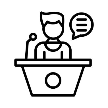 Speaking Vector Icon Design