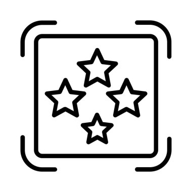 Four Stars Vector Icon Design