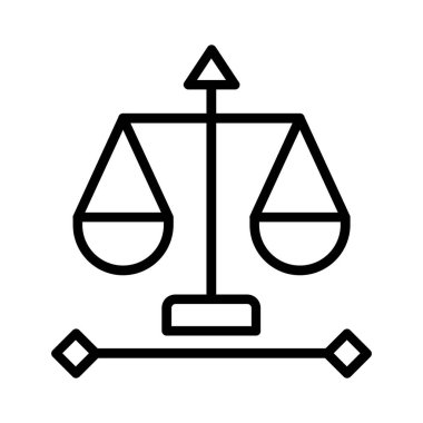 Justice Scale Vector Icon Design