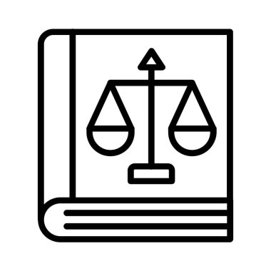 Law Book Vector Icon Design