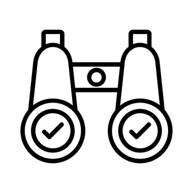 Binoculars Vector Icon Design