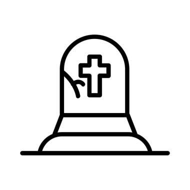 Tombstone Vector Icon Design