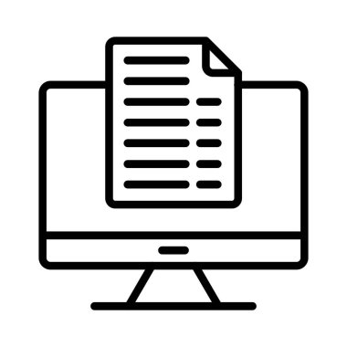 On Line Documentation Vector Icon Design
