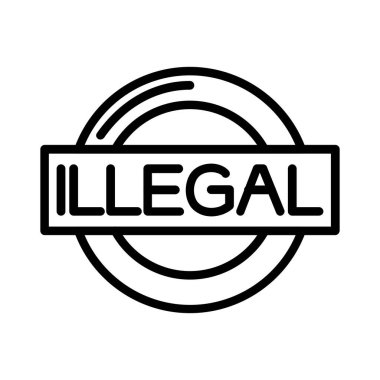 Illegal Vector Icon Design