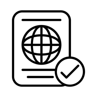 Pasaport vektör simgesi tasarım