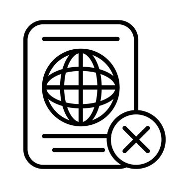 Pasaport vektör simgesi tasarım