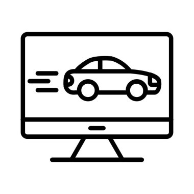 On Line Booking Vector Icon Design