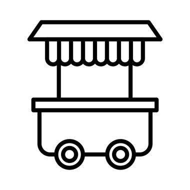 Food Trolley Vector Icon Design