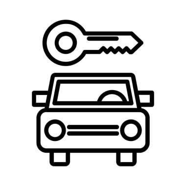 Car Rental Vector Icon Design