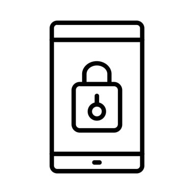 Smartphone Lock Vector Icon Design