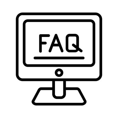 SSS vektör simgesi tasarım