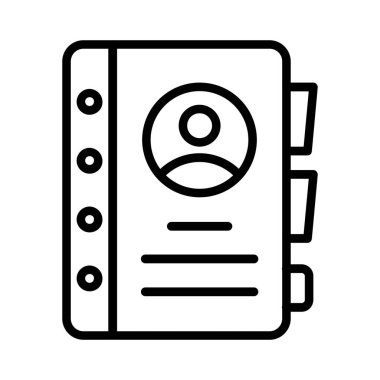 Contact Book Vector Icon Design