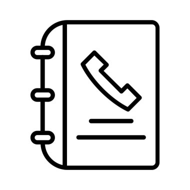 Phone Book Vector Icon Design