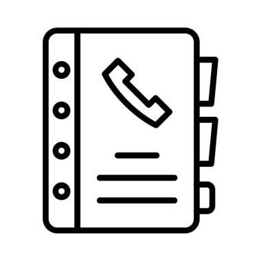 Phone Book Vector Icon Design