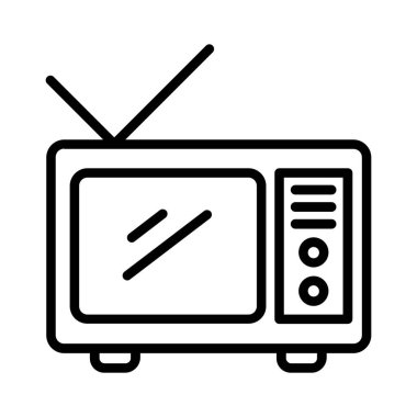 Old Tv Vector Icon Design