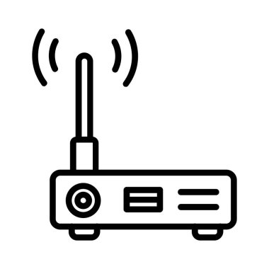 Wireless Router Vector Icon Design