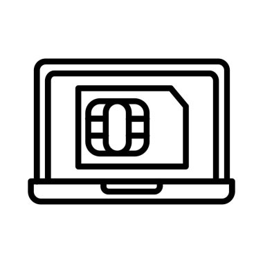 Sim Card Vector Icon Design