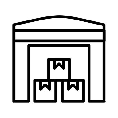 Warehouse Vector Icon Design