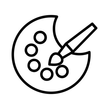 Paint Palette Vector Icon Design