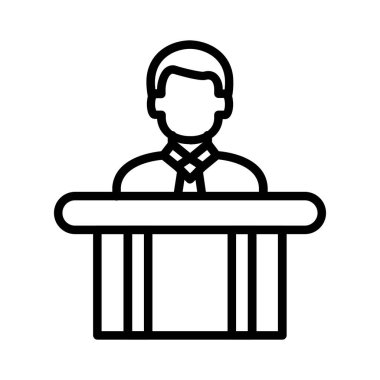 Receptionist Vector Icon Design