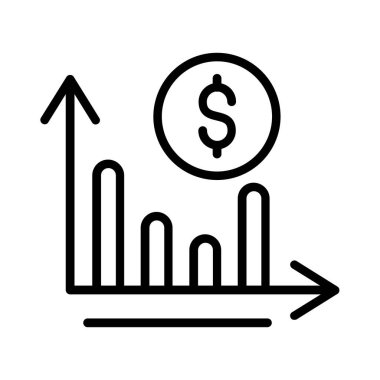 Bar Chart Vector Icon Design
