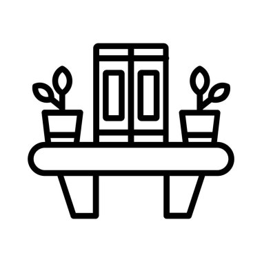 Bookshelf Vector Icon Design