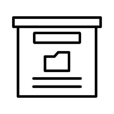 Storage Box Vector Icon Design