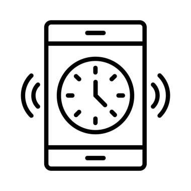 Phone Alarm Vector Icon Design