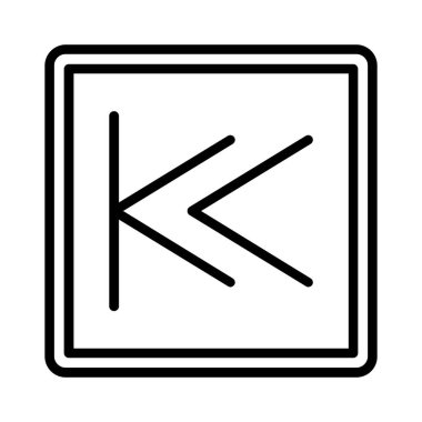 Rewind Vector Icon Design