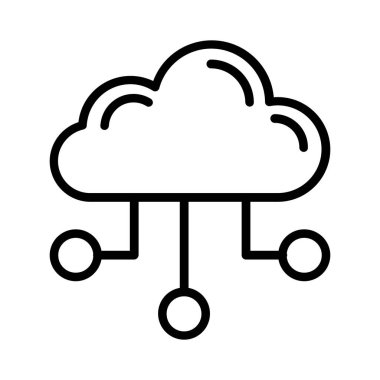 Computing cloud Vector Icon Design