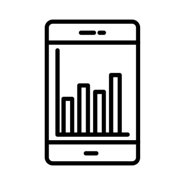 Mobile Analytics Vector Icon Design